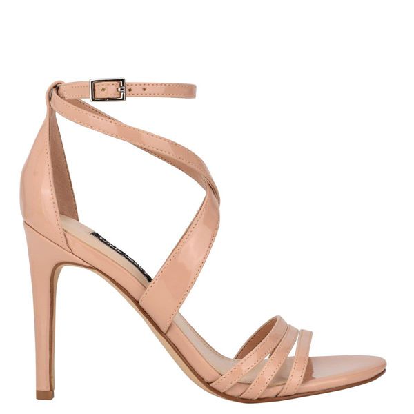 Nine West Ilov Strappy Dress Brown Heeled Sandals | South Africa 09M62-1Y54